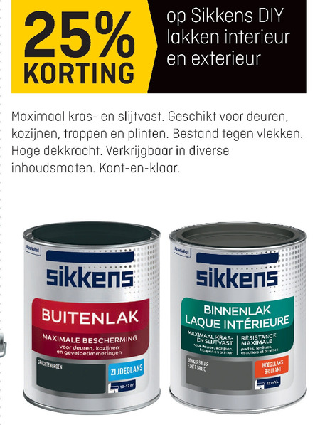 Sikkens   buitenlak, lak folder aanbieding bij  Multimate - details