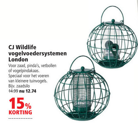 CJ Wildbirds   vogelvoerhouder folder aanbieding bij  Welkoop - details