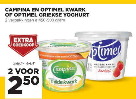 Optimel   vruchtenyoghurt, kwark folder aanbieding bij  Jumbo - details