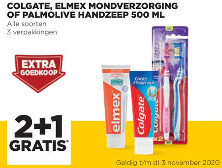 Palmolive   tandenborstel, tandpasta folder aanbieding bij  Jumbo - details