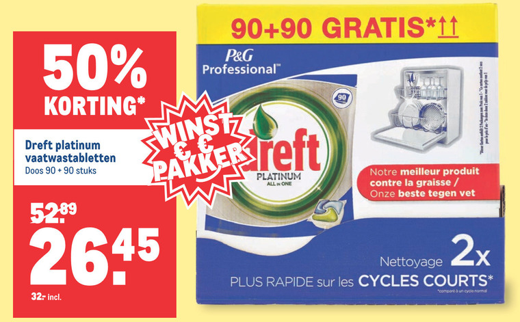 Dreft   vaatwasmiddel folder aanbieding bij  Makro - details