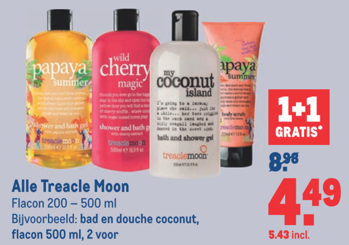 Treacle Moon   douchegel, bodylotion folder aanbieding bij  Makro - details