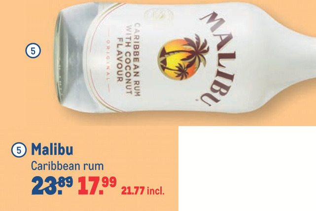 Malibu   rum folder aanbieding bij  Makro - details