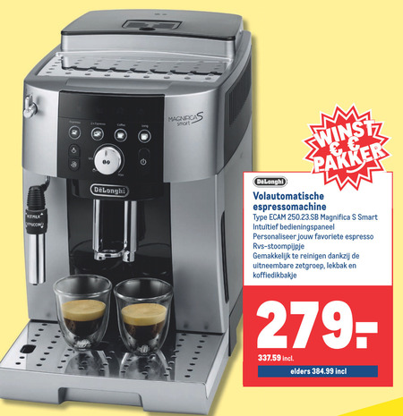 DeLonghi   espressoapparaat folder aanbieding bij  Makro - details