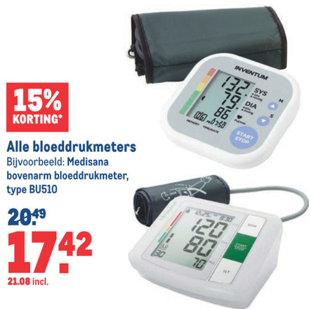 Medisana   bloeddrukmeter folder aanbieding bij  Makro - details