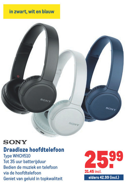 Sony   koptelefoon folder aanbieding bij  Makro - details