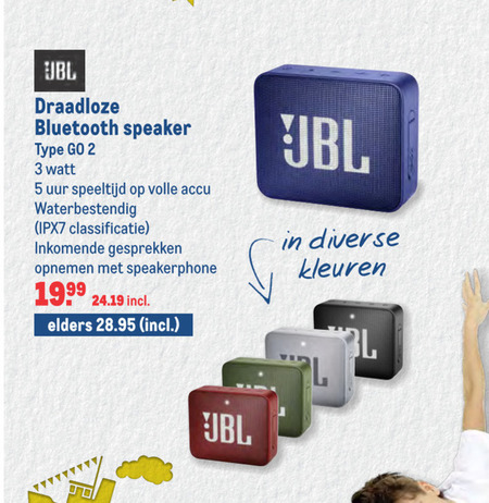 JBL   portable speakerset folder aanbieding bij  Makro - details