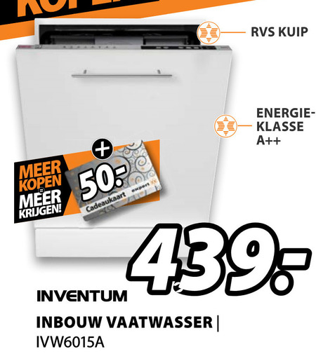 Inventum   inbouwvaatwasser folder aanbieding bij  Expert - details