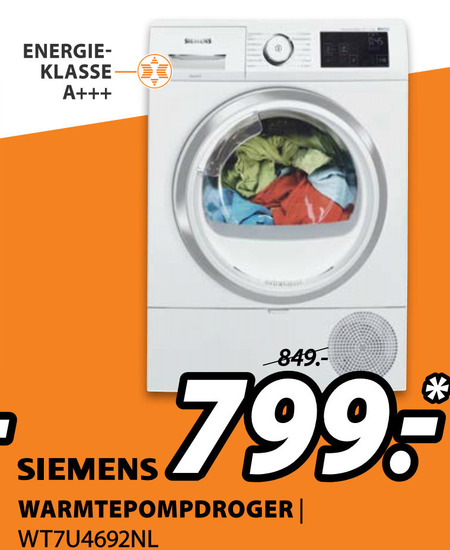 Siemens   warmtepompdroger folder aanbieding bij  Expert - details