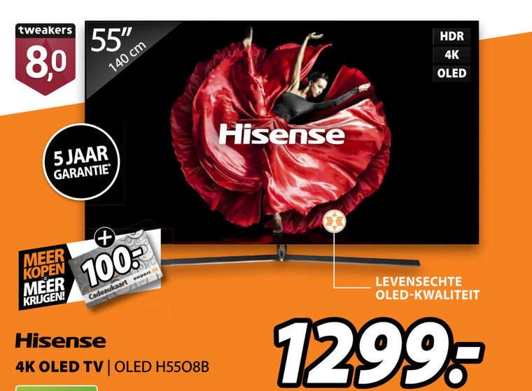 Hisense   4k ultrahd televisies, oled televisie folder aanbieding bij  Expert - details