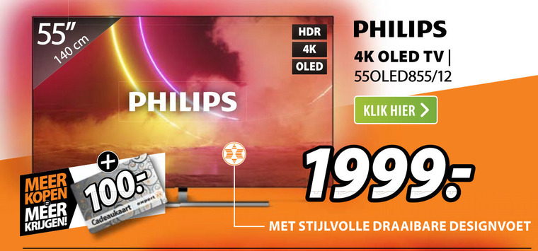 Philips   oled televisie, 4k ultrahd televisies folder aanbieding bij  Expert - details