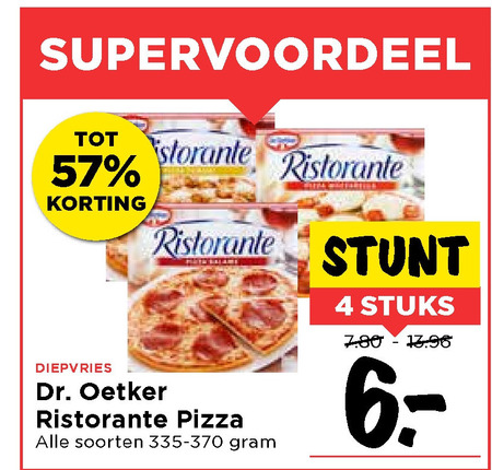 Dr Oetker   diepvriespizza folder aanbieding bij  Vomar - details