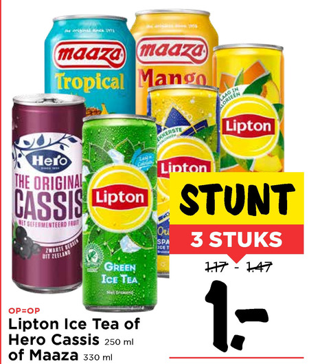 Maaza   fruitdrank, ice tea folder aanbieding bij  Vomar - details