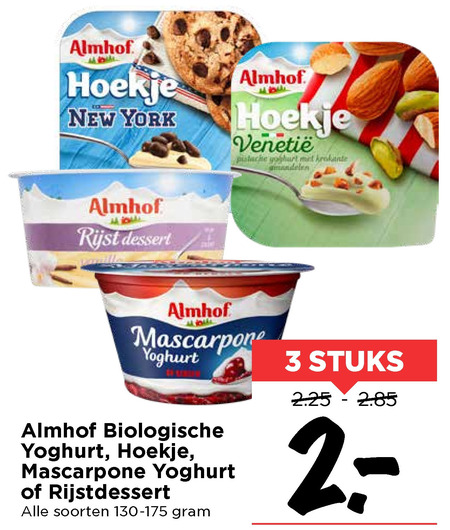 Almhof   toetje, vruchtenyoghurt folder aanbieding bij  Vomar - details