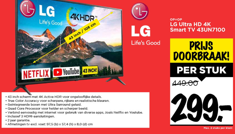 LG   4k ultrahd televisies folder aanbieding bij  Vomar - details