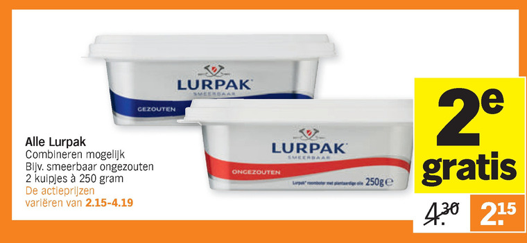 lurpak   roomboter folder aanbieding bij  Albert Heijn - details