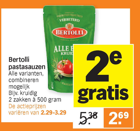 Bertolli   pasta folder aanbieding bij  Albert Heijn - details