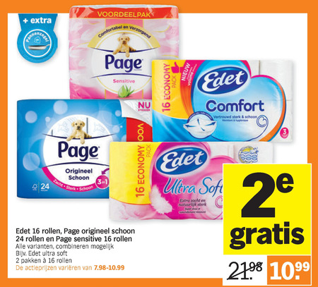 Edet   toiletpapier folder aanbieding bij  Albert Heijn - details