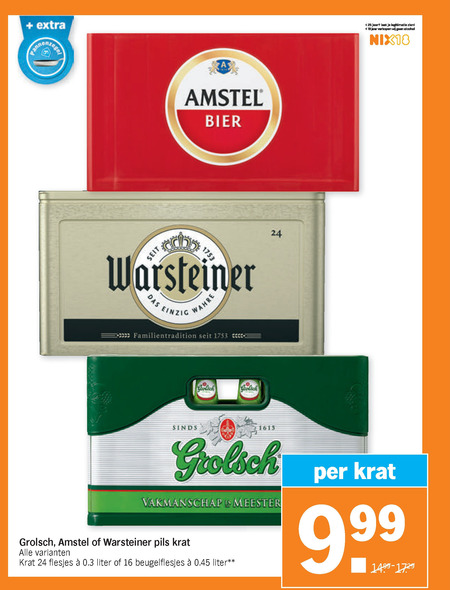 Grolsch   krat bier folder aanbieding bij  Albert Heijn - details