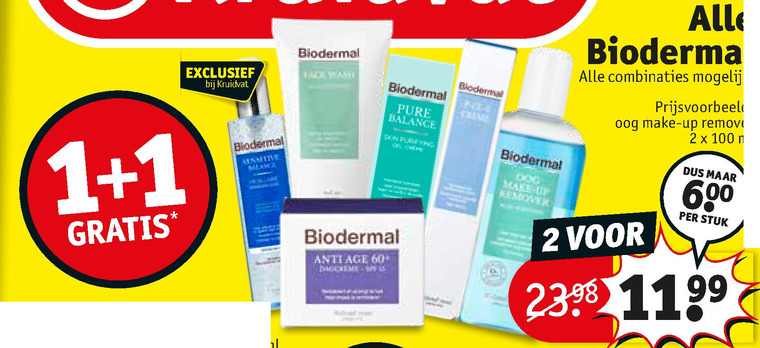 Biodermal   nachtcreme, gezichtsverzorging folder aanbieding bij  Kruidvat - details