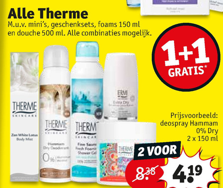 Therme   deodorant, badolie folder aanbieding bij  Kruidvat - details