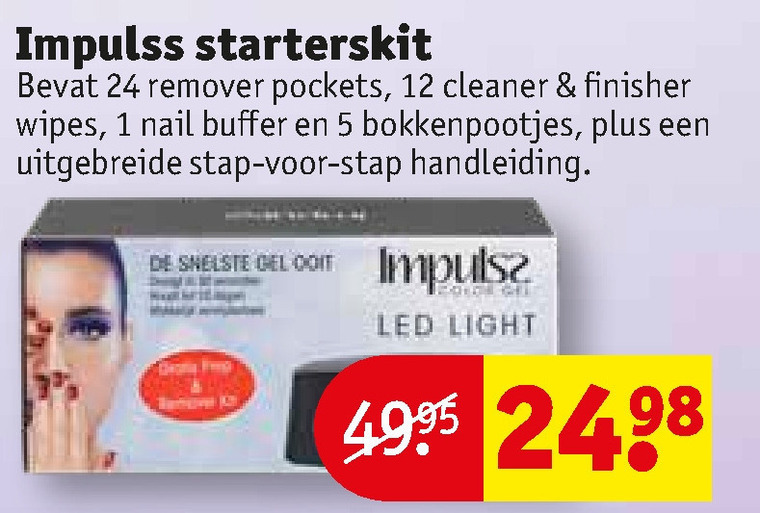 impulss   nagellakremover folder aanbieding bij  Kruidvat - details