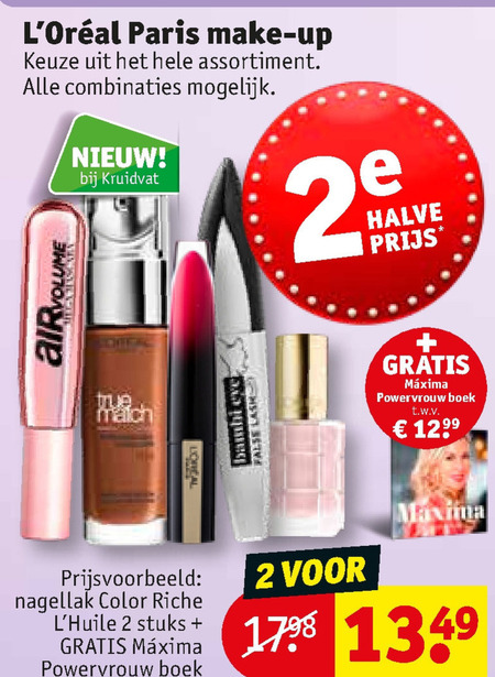 L Oreal   oogschaduw, mascara folder aanbieding bij  Kruidvat - details