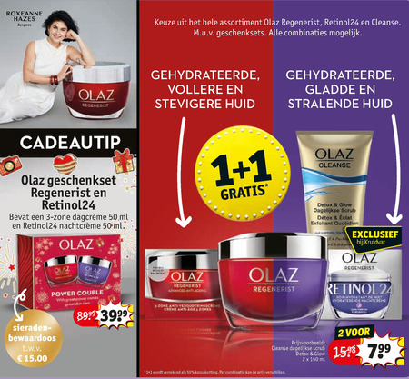 Olaz   nachtcreme, dagcreme folder aanbieding bij  Kruidvat - details