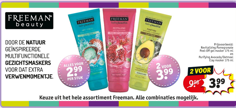 Freeman   gezichtsmasker folder aanbieding bij  Kruidvat - details