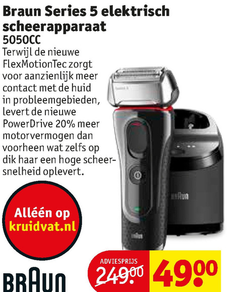 Clancy Blind vertrouwen wrijving Braun elektrisch scheerapparaat folder aanbieding bij Kruidvat - details