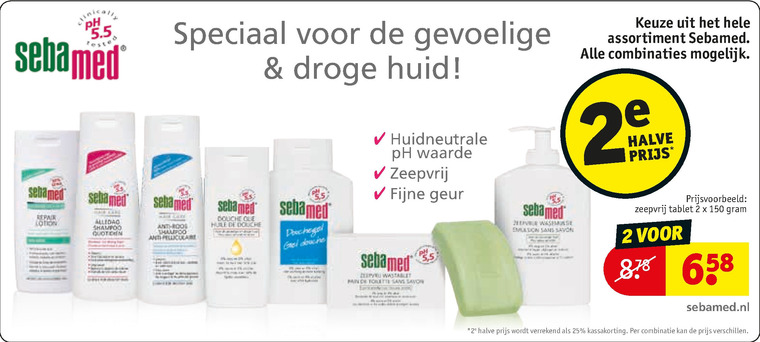 Sebamed   douchegel, bodylotion folder aanbieding bij  Kruidvat - details