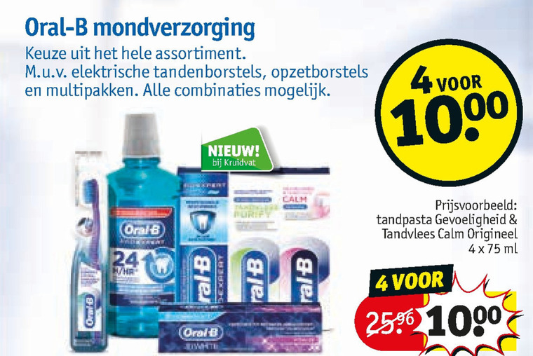 Oral-B   mondwater, flosdraad folder aanbieding bij  Kruidvat - details