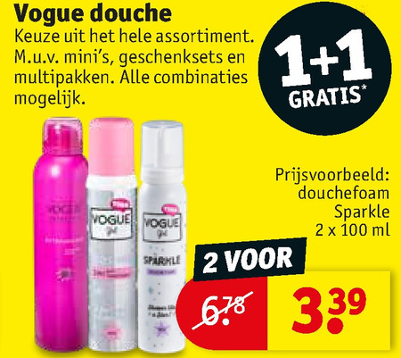 Vogue   douchegel folder aanbieding bij  Kruidvat - details