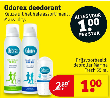 Odorex   deodorant folder aanbieding bij  Kruidvat - details