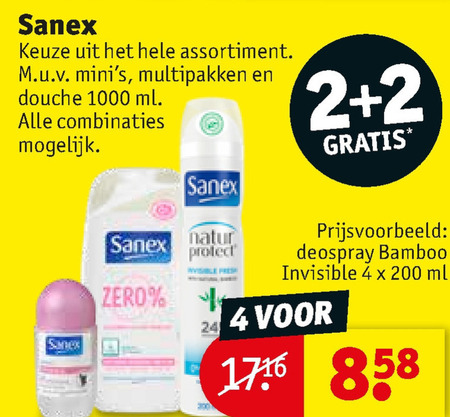 Sanex   deodorant, douchegel folder aanbieding bij  Kruidvat - details