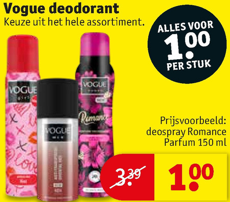 Vogue   deodorant folder aanbieding bij  Kruidvat - details