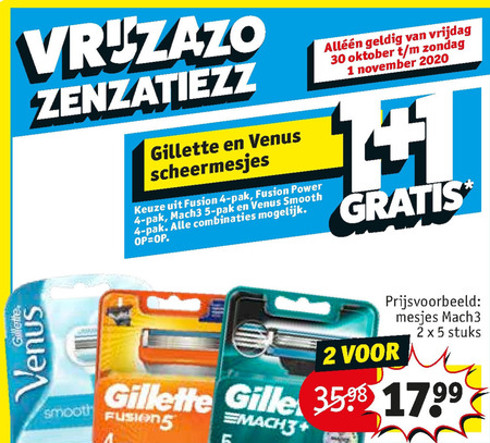 Gillette Venus   scheermesjes folder aanbieding bij  Kruidvat - details