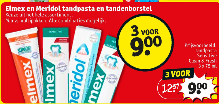 Elmex   tandenborstel, tandpasta folder aanbieding bij  Kruidvat - details