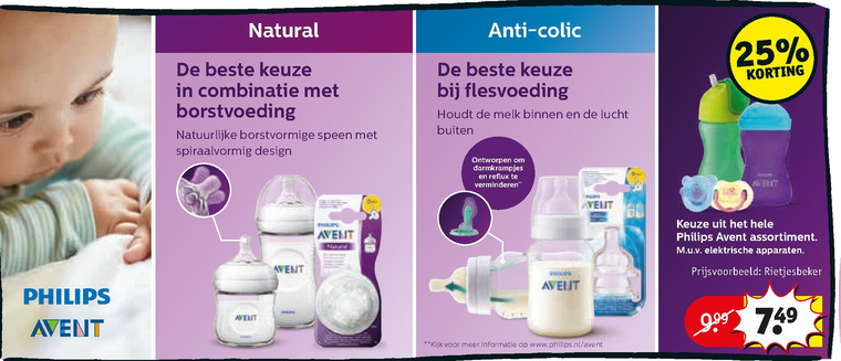 Avent   babyflesje, flesspeen folder aanbieding bij  Kruidvat - details