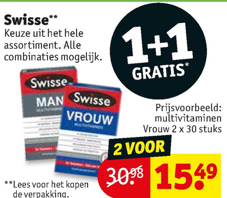 Swisse   multivitaminen folder aanbieding bij  Kruidvat - details