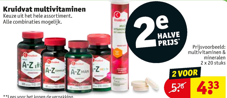 Kruidvat Huismerk   multivitaminen folder aanbieding bij  Kruidvat - details