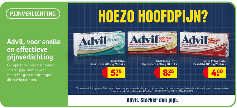 Advil   pijnremmer folder aanbieding bij  Kruidvat - details