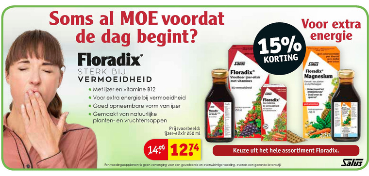 Floradix   voedingssupplement folder aanbieding bij  Kruidvat - details