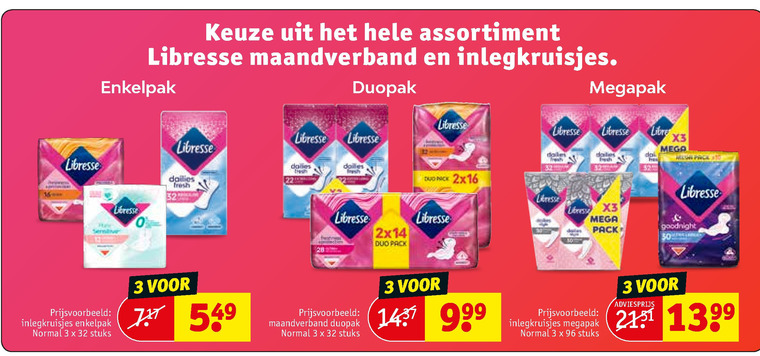 Libresse   inlegkruisjes, maandverband folder aanbieding bij  Kruidvat - details