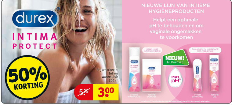 Durex   dameshygiene folder aanbieding bij  Kruidvat - details