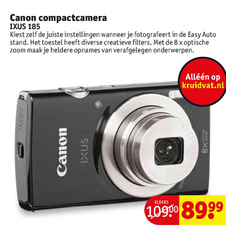 Canon   digitale fotocamera folder aanbieding bij  Kruidvat - details