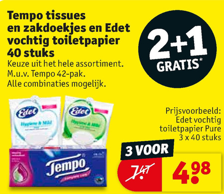 Tempo   tissue, vochtig toiletpapier folder aanbieding bij  Kruidvat - details