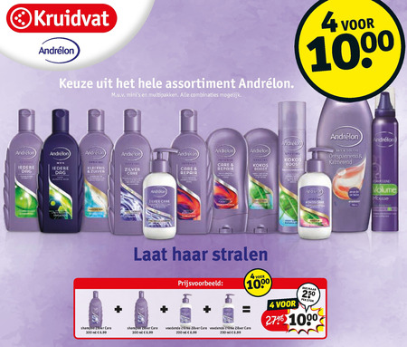 Andrelon   haargel, droogshampoo folder aanbieding bij  Kruidvat - details