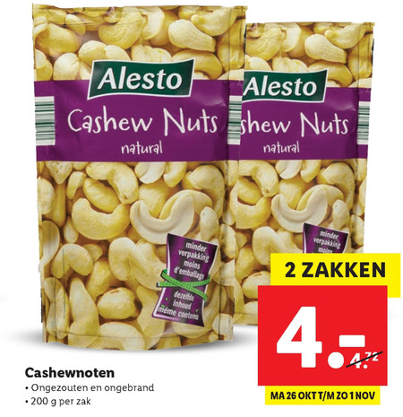 Alesto   cashewnoten folder aanbieding bij  Lidl - details