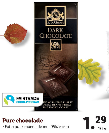 J.D. Gross   chocolade folder aanbieding bij  Lidl - details